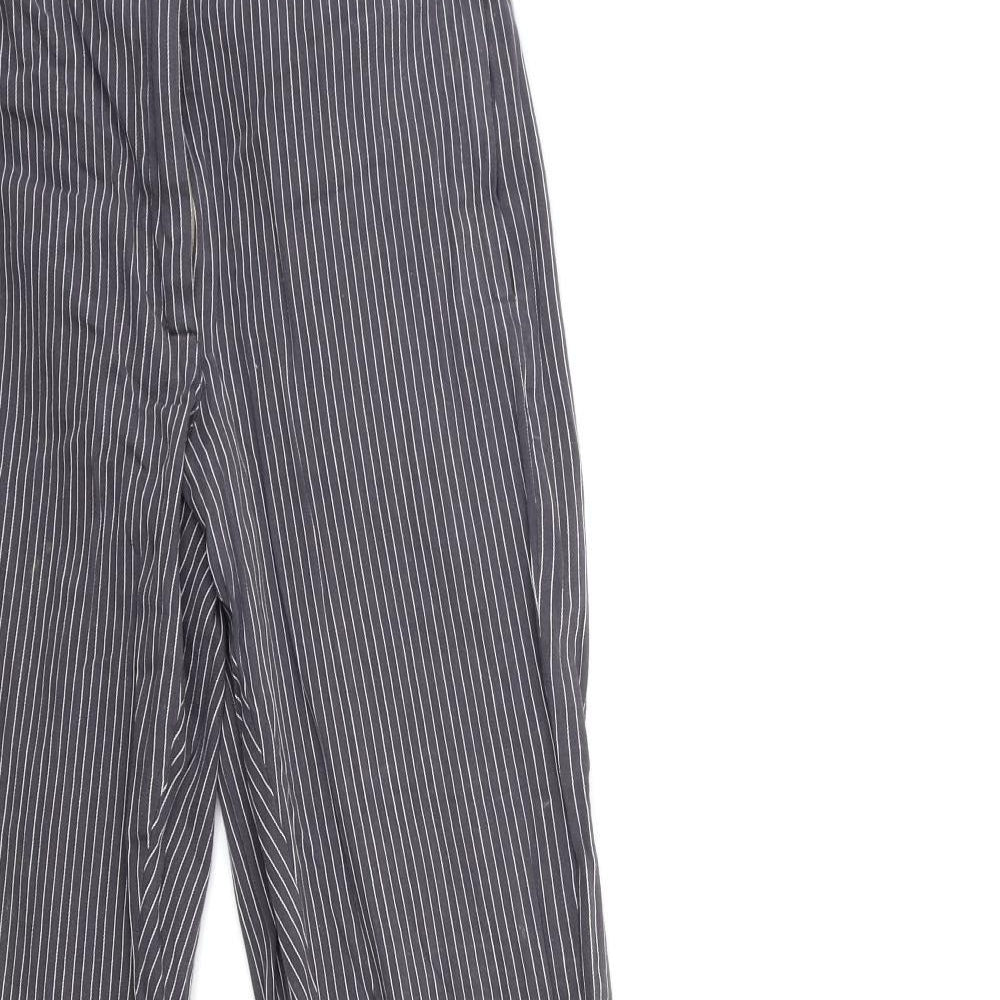 Preworn Womens Grey Striped  Trousers  Size 26 in L29 in