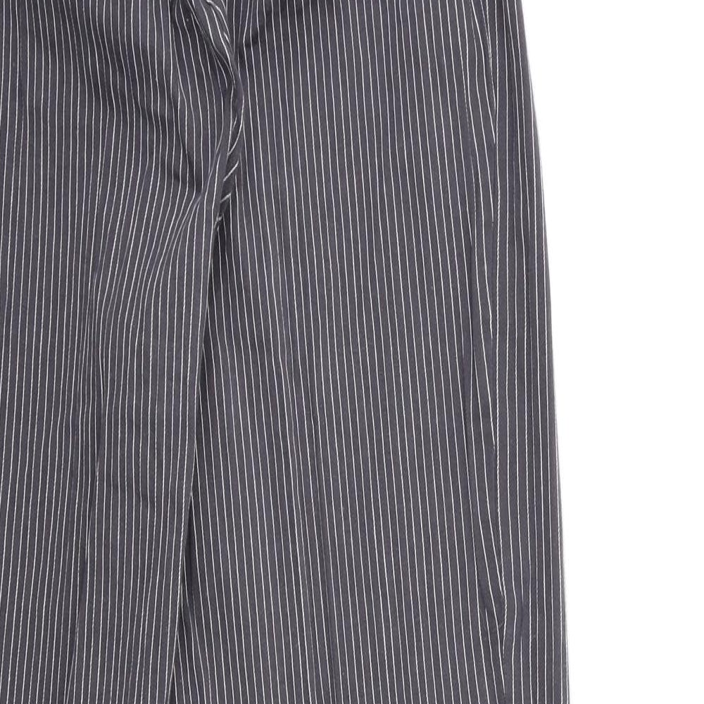 Preworn Womens Grey Striped  Trousers  Size 26 in L29 in
