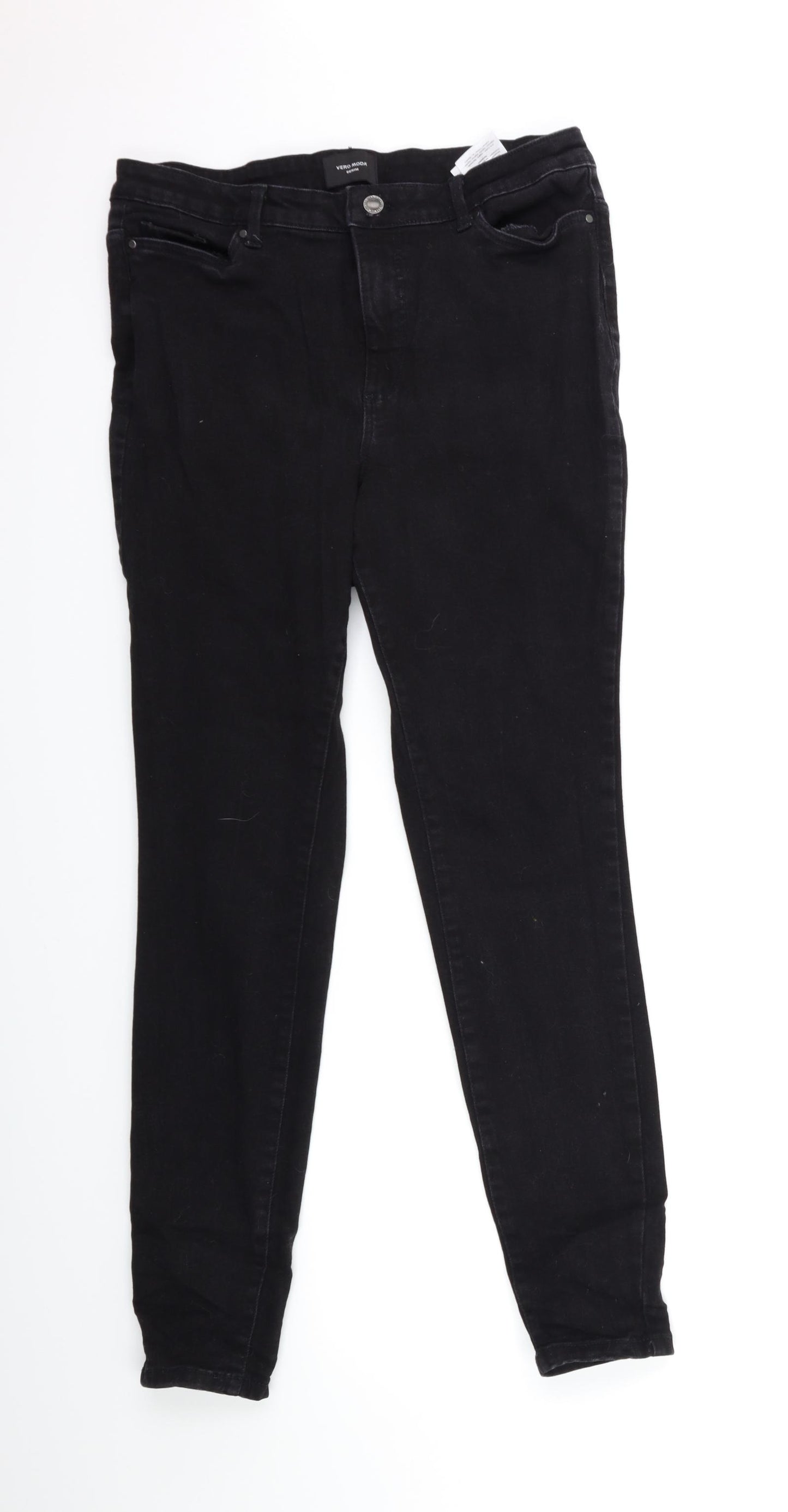VERO MODA Womens Black  Denim Skinny Jeans Size 16 L31 in