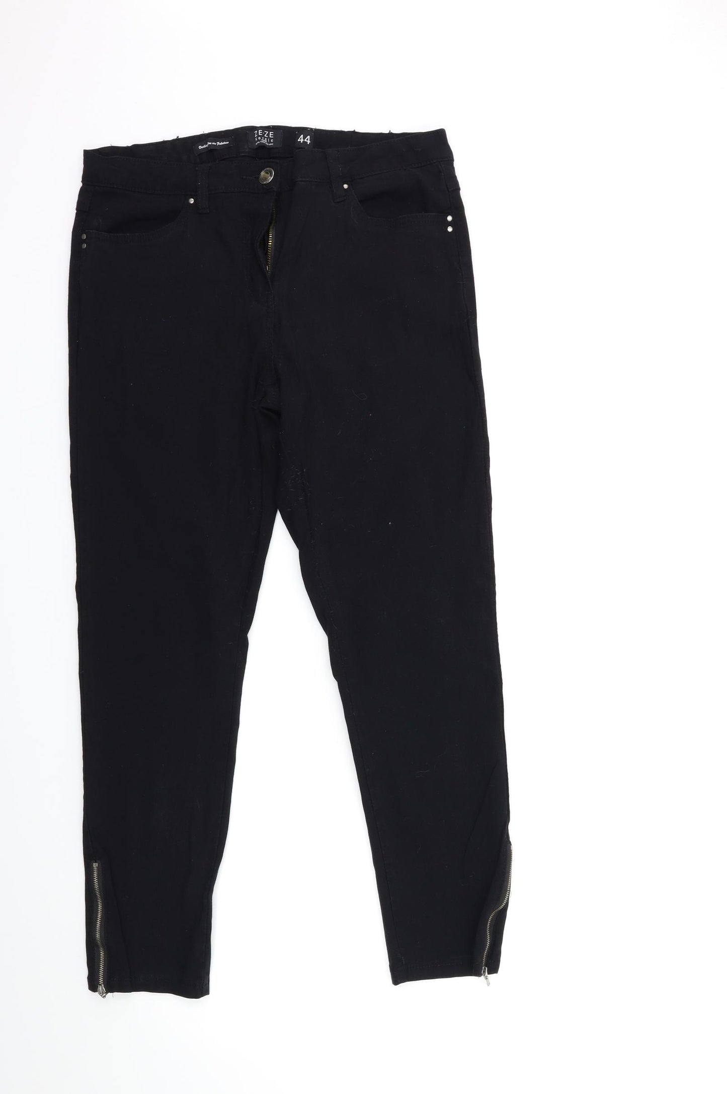 ZEZE Womens Black   Skinny Jeans Size 16 L27 in