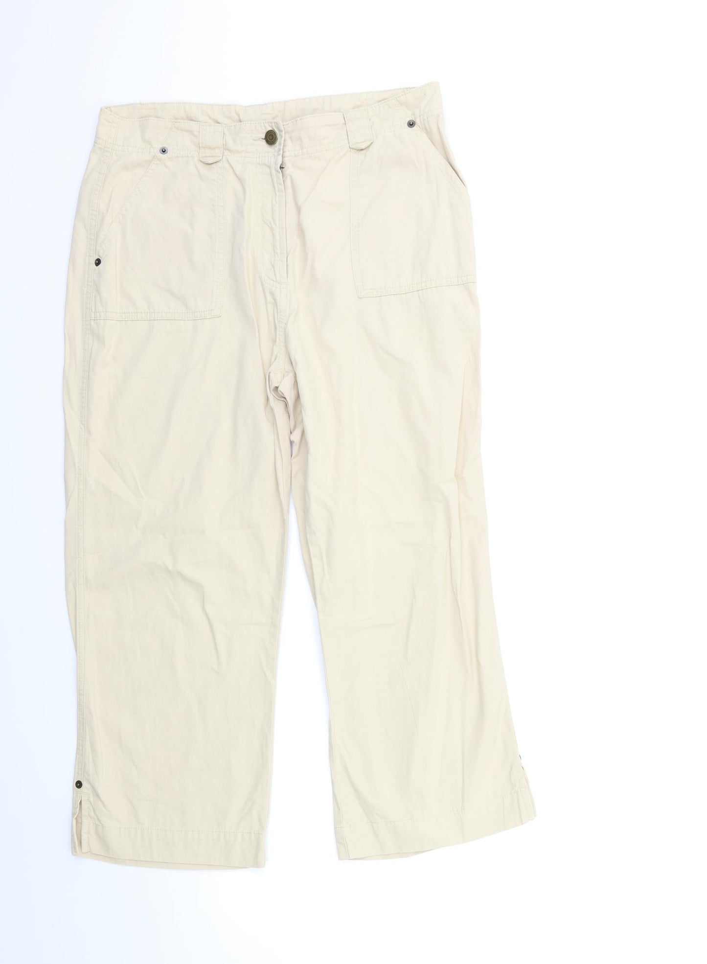 Marks and Spencer Womens Beige   Trousers  Size 14 L25 in