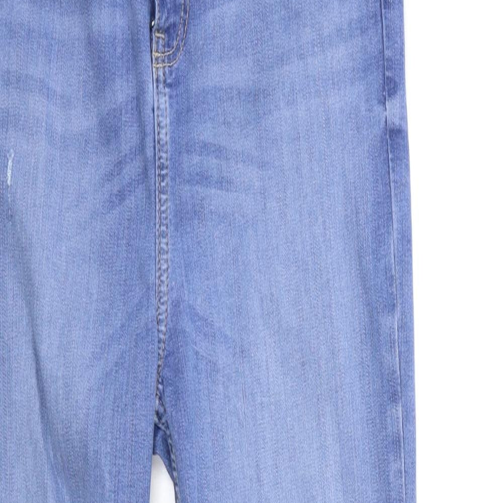 F&F Womens Blue  Denim Skinny Jeans Size 12 L28 in