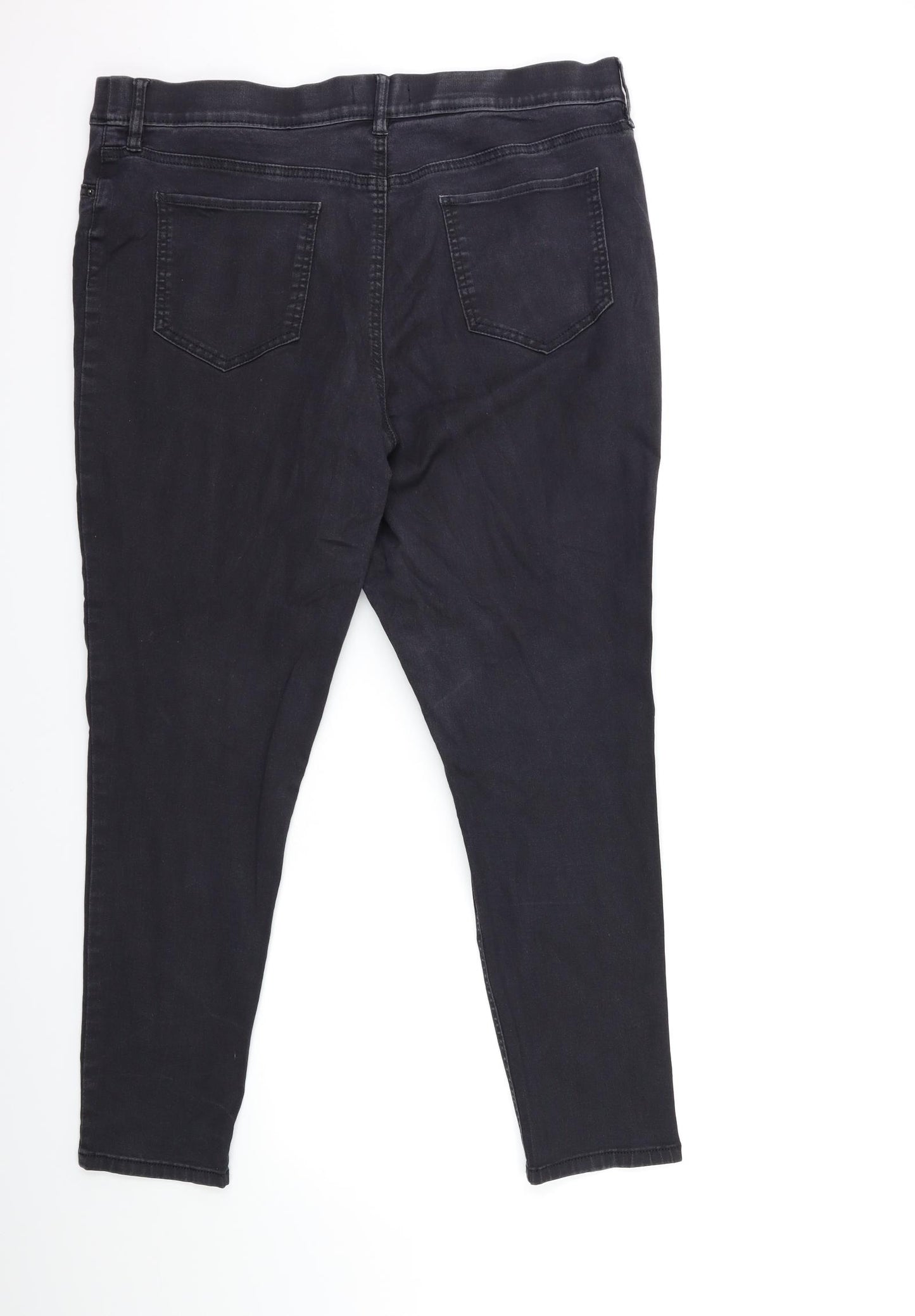 F&F Womens Black  Denim Jegging Jeans Size 20 L28 in