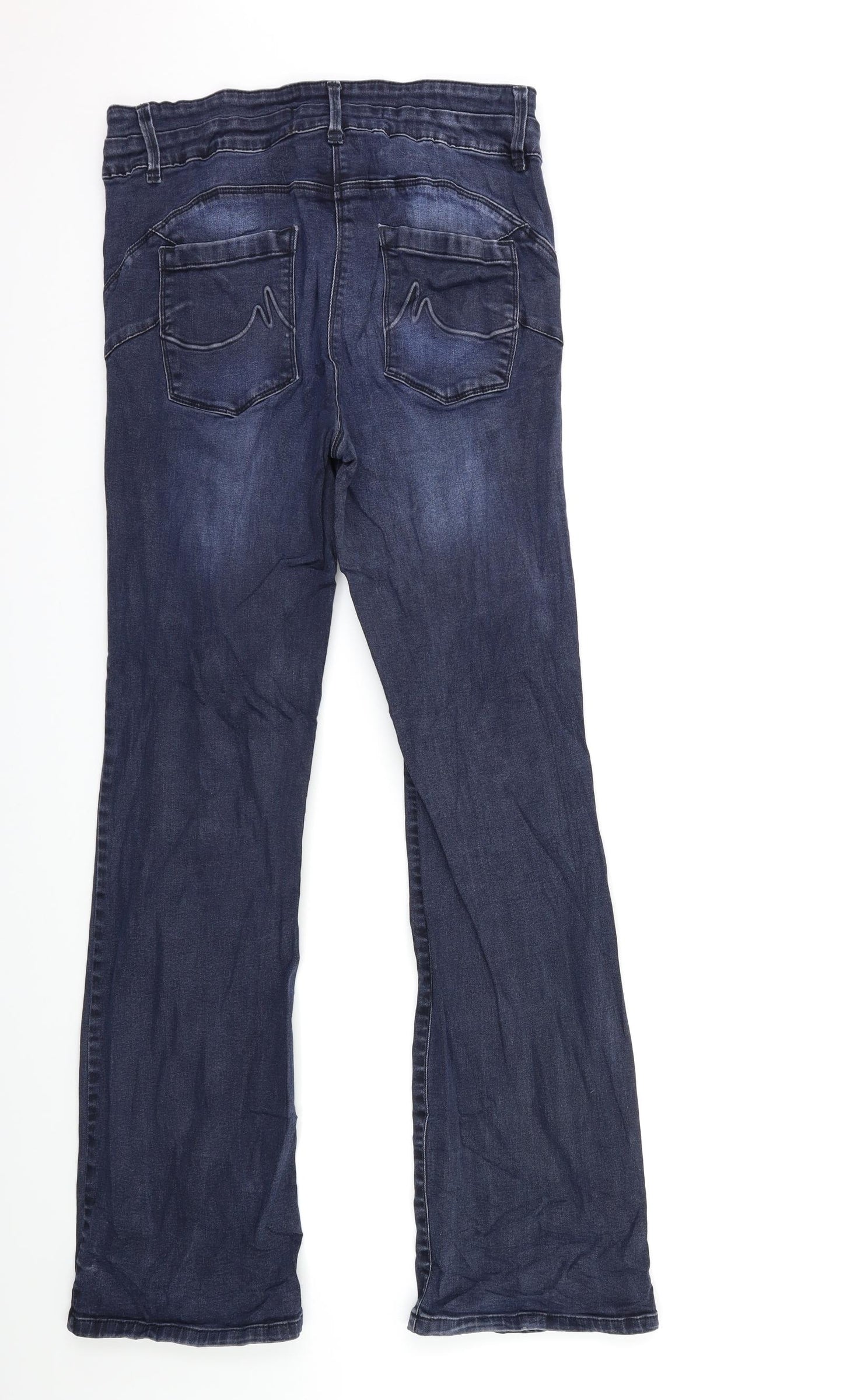 NEXT Womens Blue  Denim Flared Jeans Size 16 L32 in
