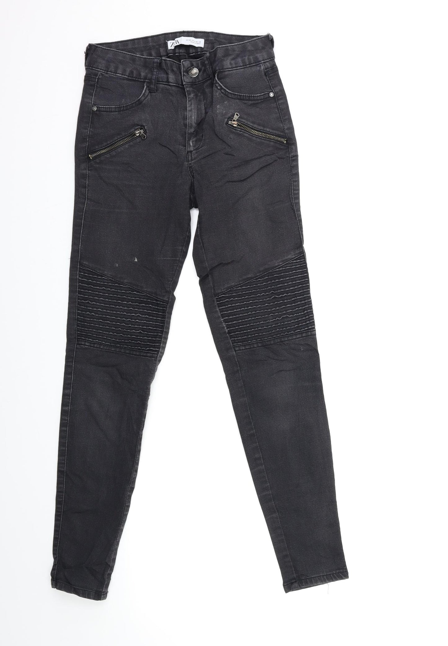 Zara Womens Black  Denim Skinny Jeans Size 6 L28 in