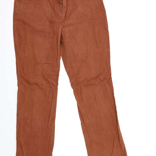 Laura Ashley Womens Brown  Denim Straight Jeans Size 16 L30 in