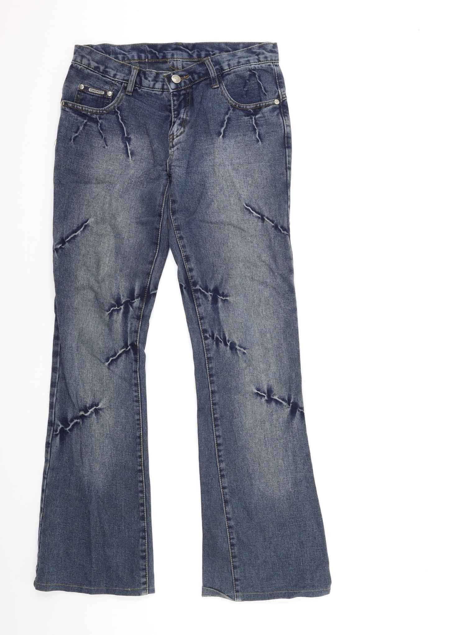 TMZ Womens Blue  Denim Flared Jeans Size 30 in L29 in