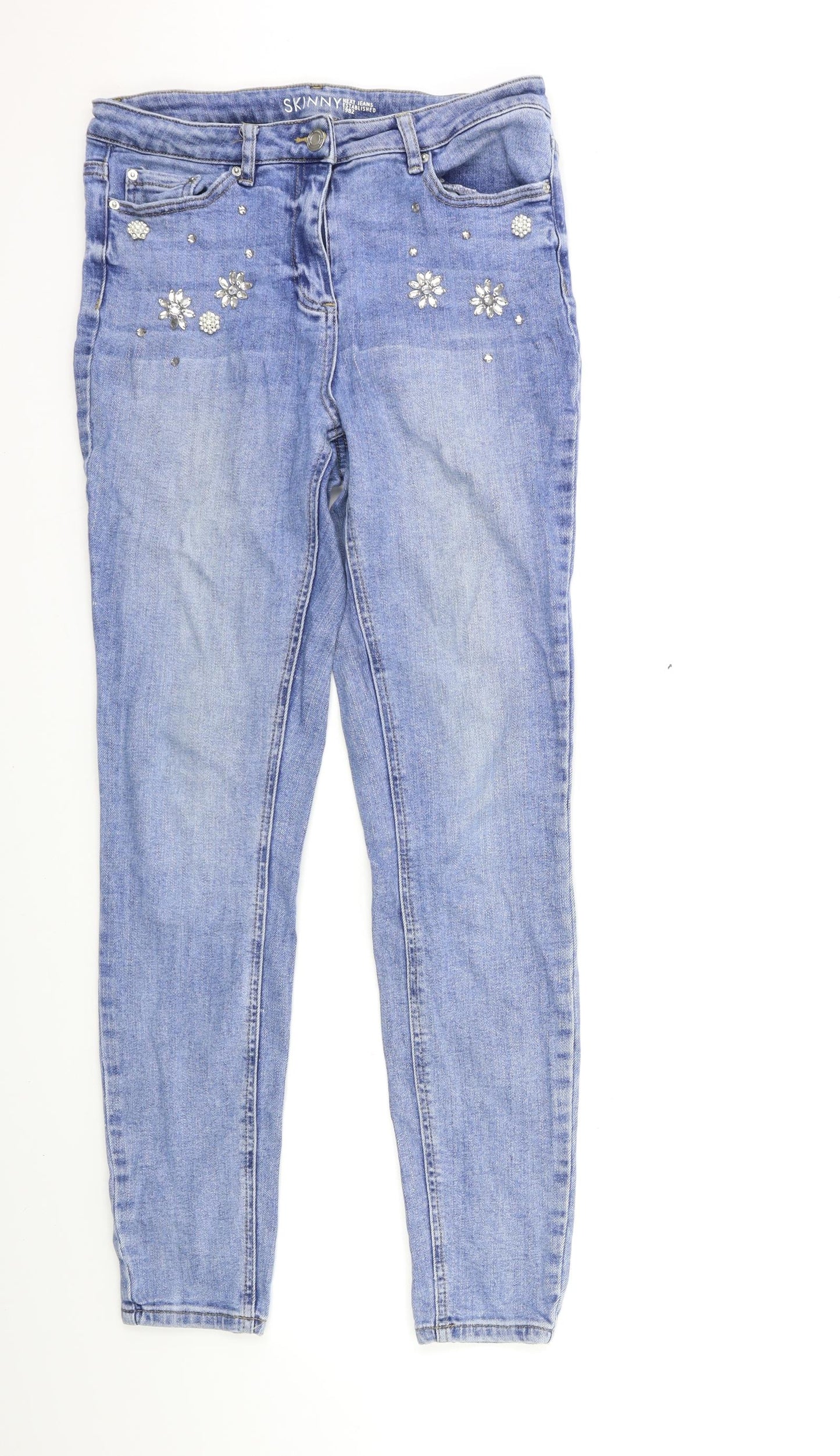 NEXT Womens Blue  Denim Skinny Jeans Size 12 L28 in