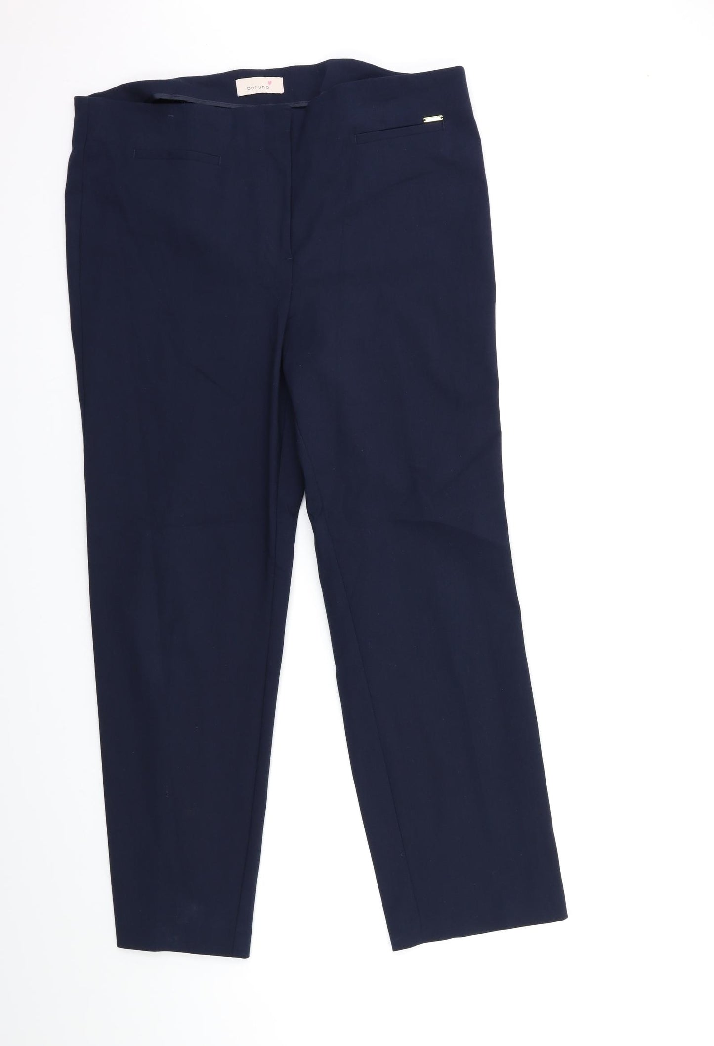 Per Una Womens Blue   Trousers  Size 16 L28 in