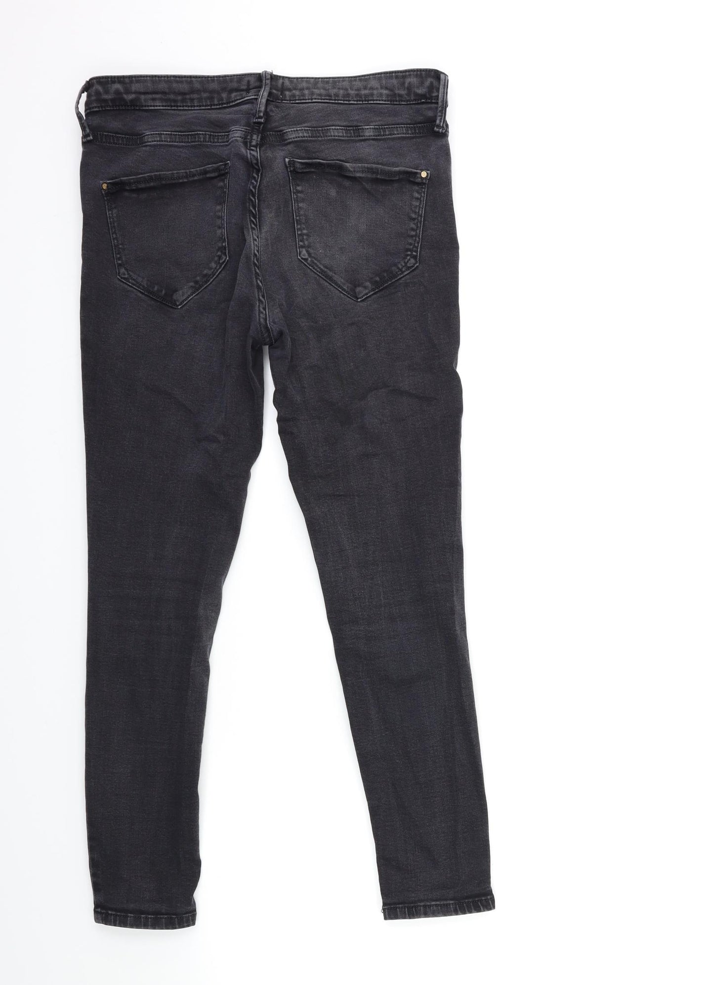 River Island Womens Grey  Denim Skinny Jeans Size 12 L25 in