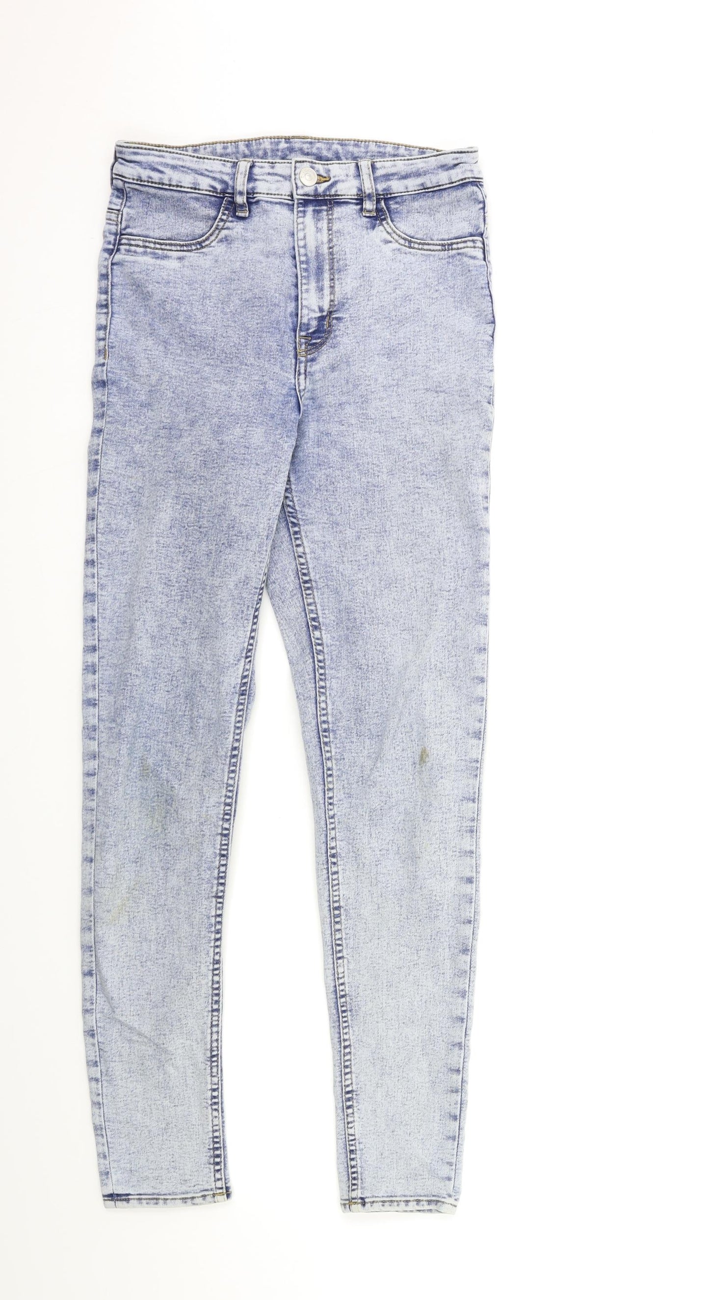 H&M Womens Blue  Denim Skinny Jeans Size 10 L30 in