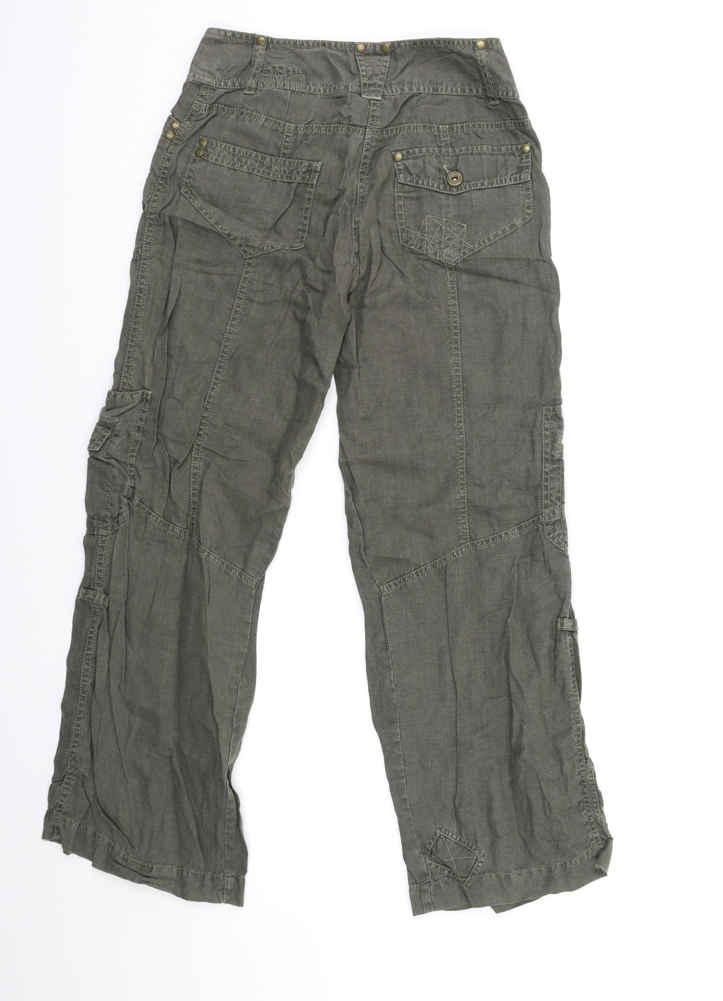 NEXT Womens Green   Cargo Trousers Size 6 L27 in