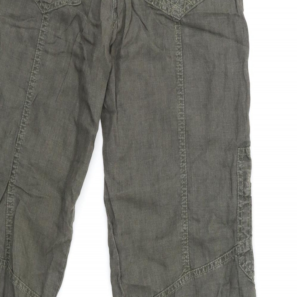 NEXT Womens Green   Cargo Trousers Size 6 L27 in