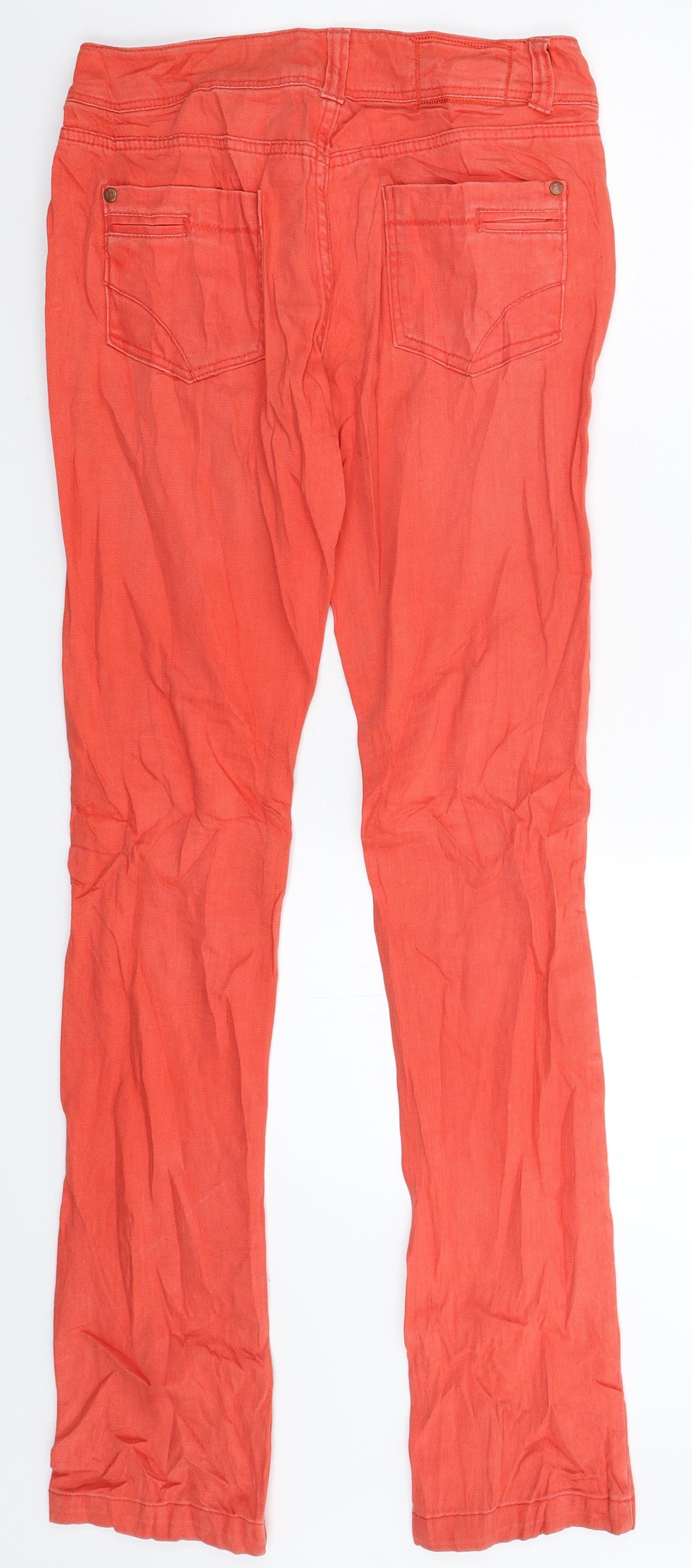 Clockhouse Womens Orange  Denim Skinny Jeans Size 8 L33 in