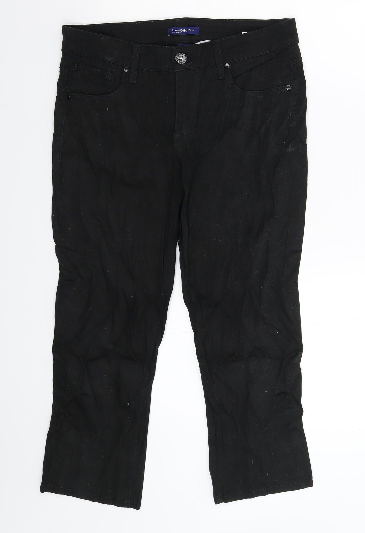 Bandolino Womens Black  Denim Cropped Jeans Size 10 L23 in