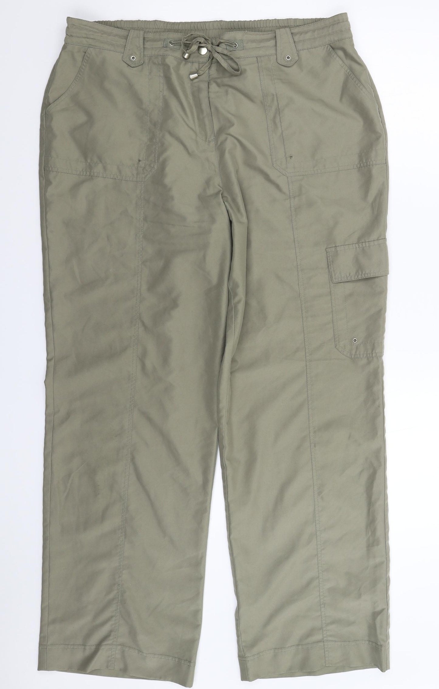 BHS Womens Green   Cargo Trousers Size 18 L31 in
