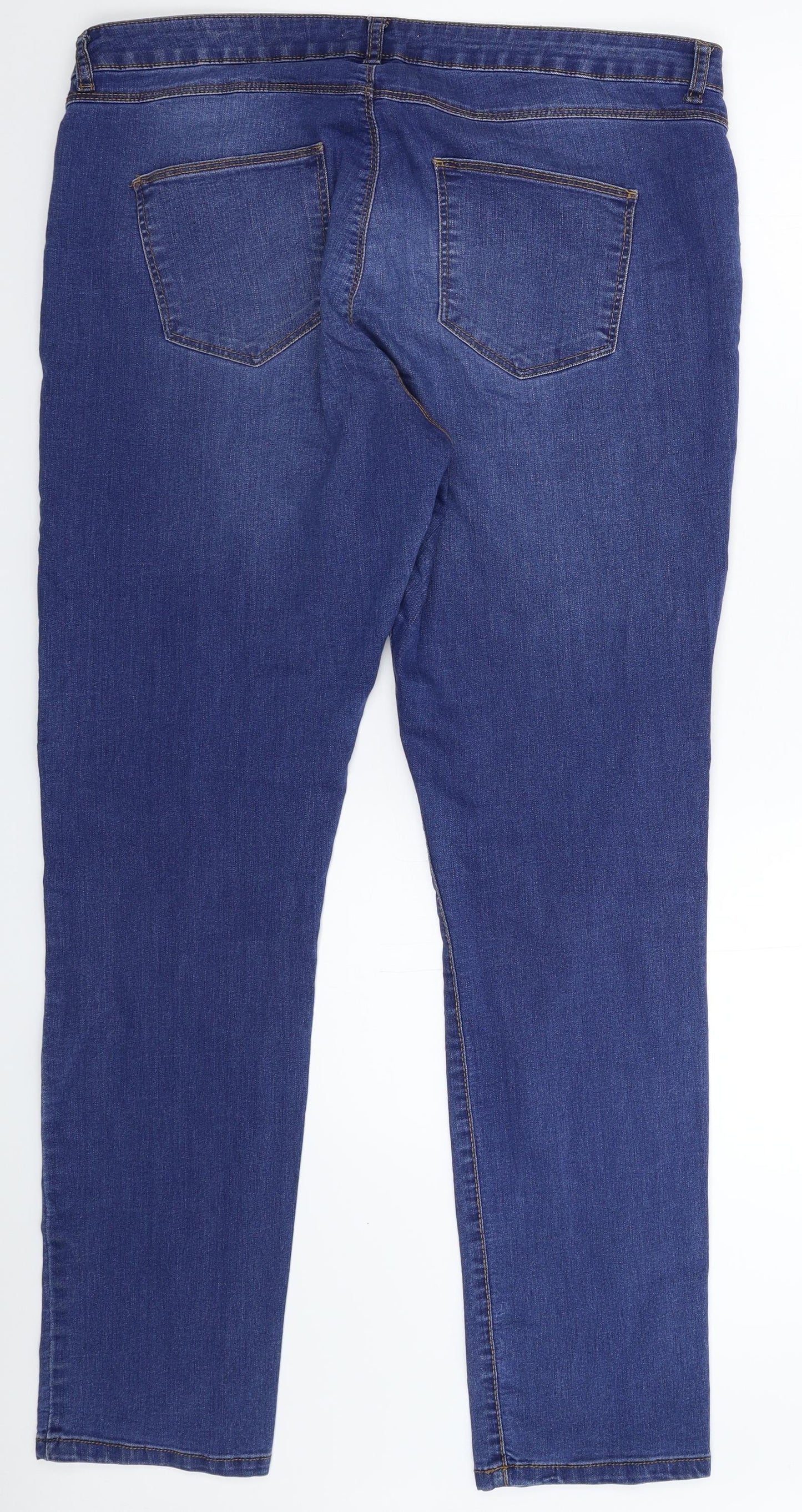 Dorothy Perkins Womens Blue  Denim Straight Jeans Size 18 L32 in