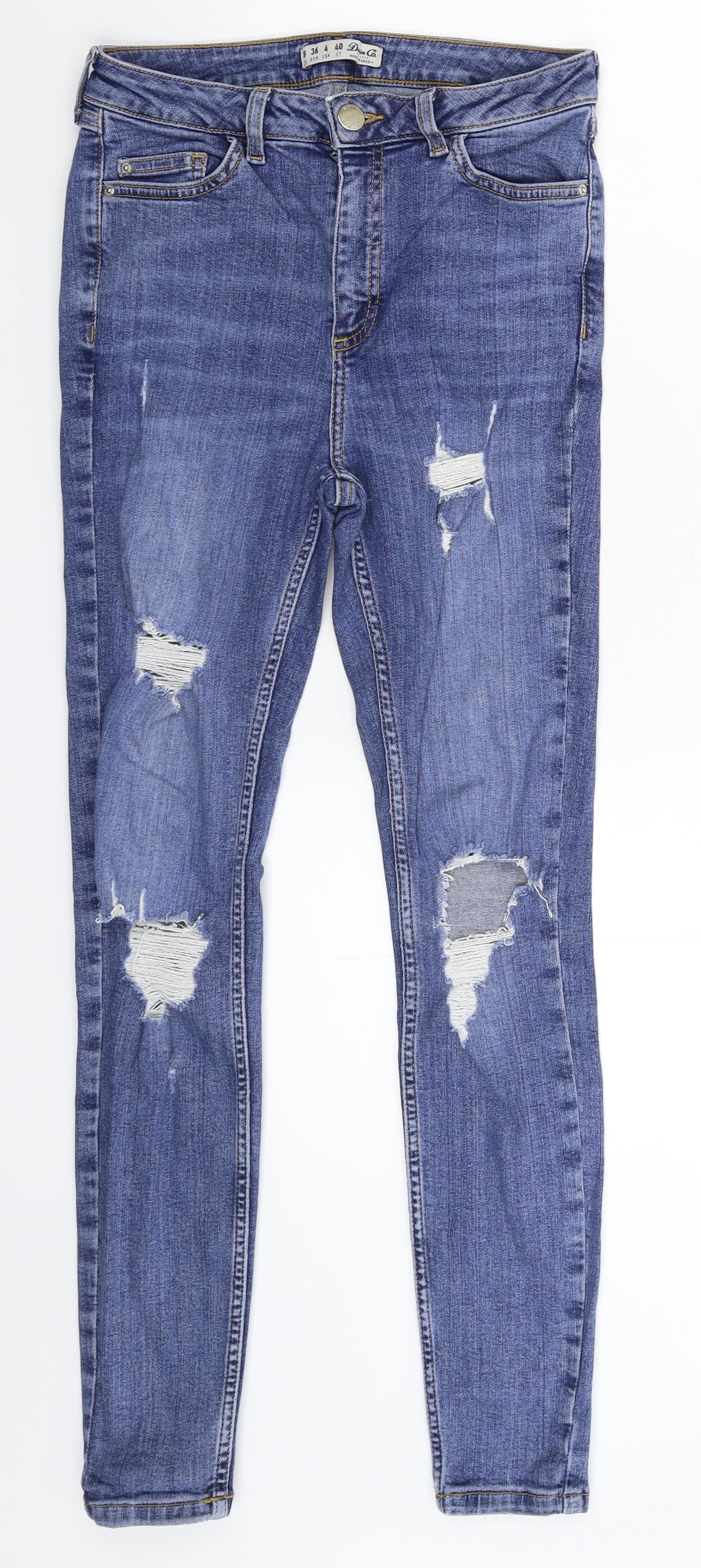 Denim & Co. Womens Blue  Denim Skinny Jeans Size 8 L26 in