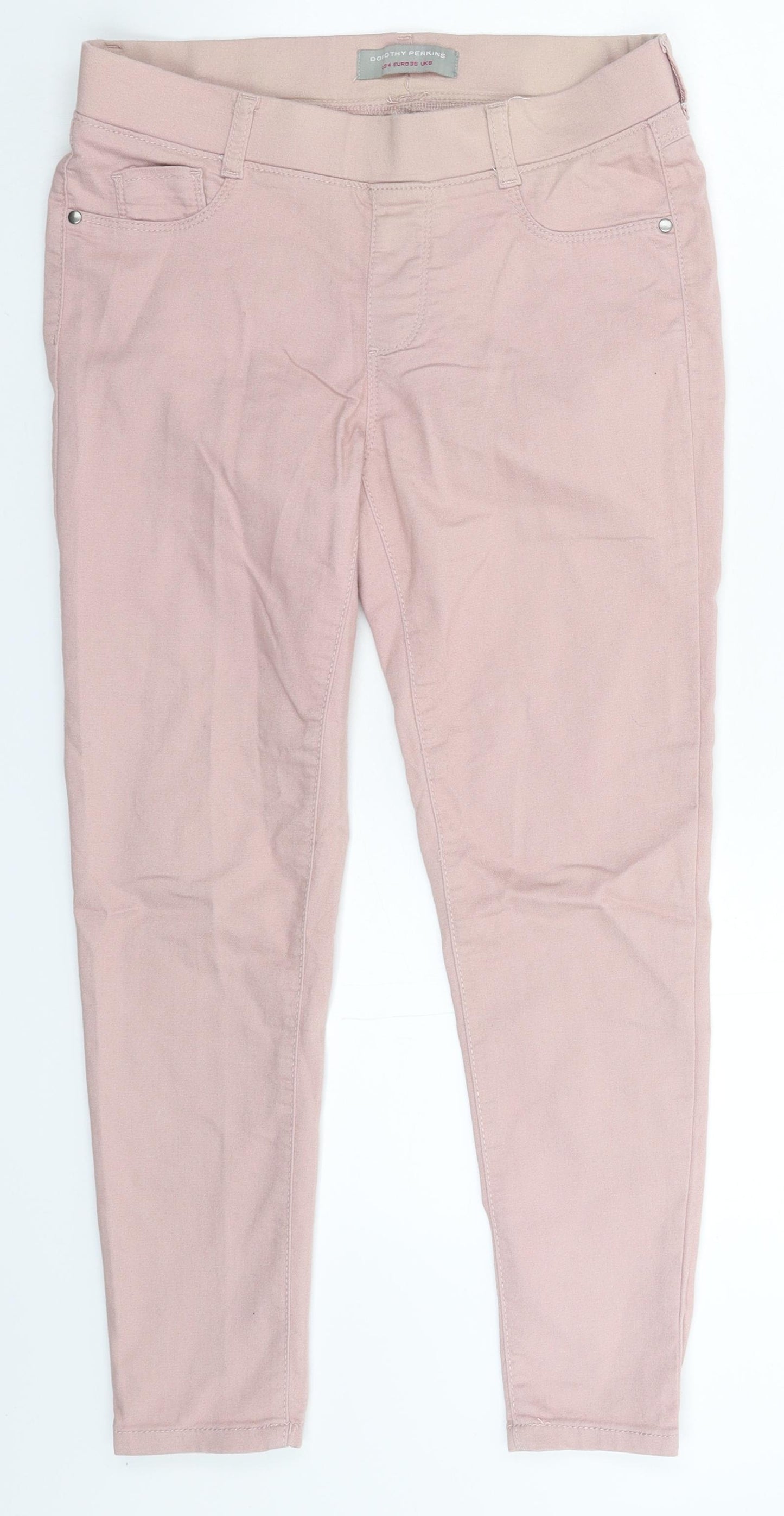 Dorothy Perkins Womens Pink  Denim Jegging Jeans Size 8 L24 in