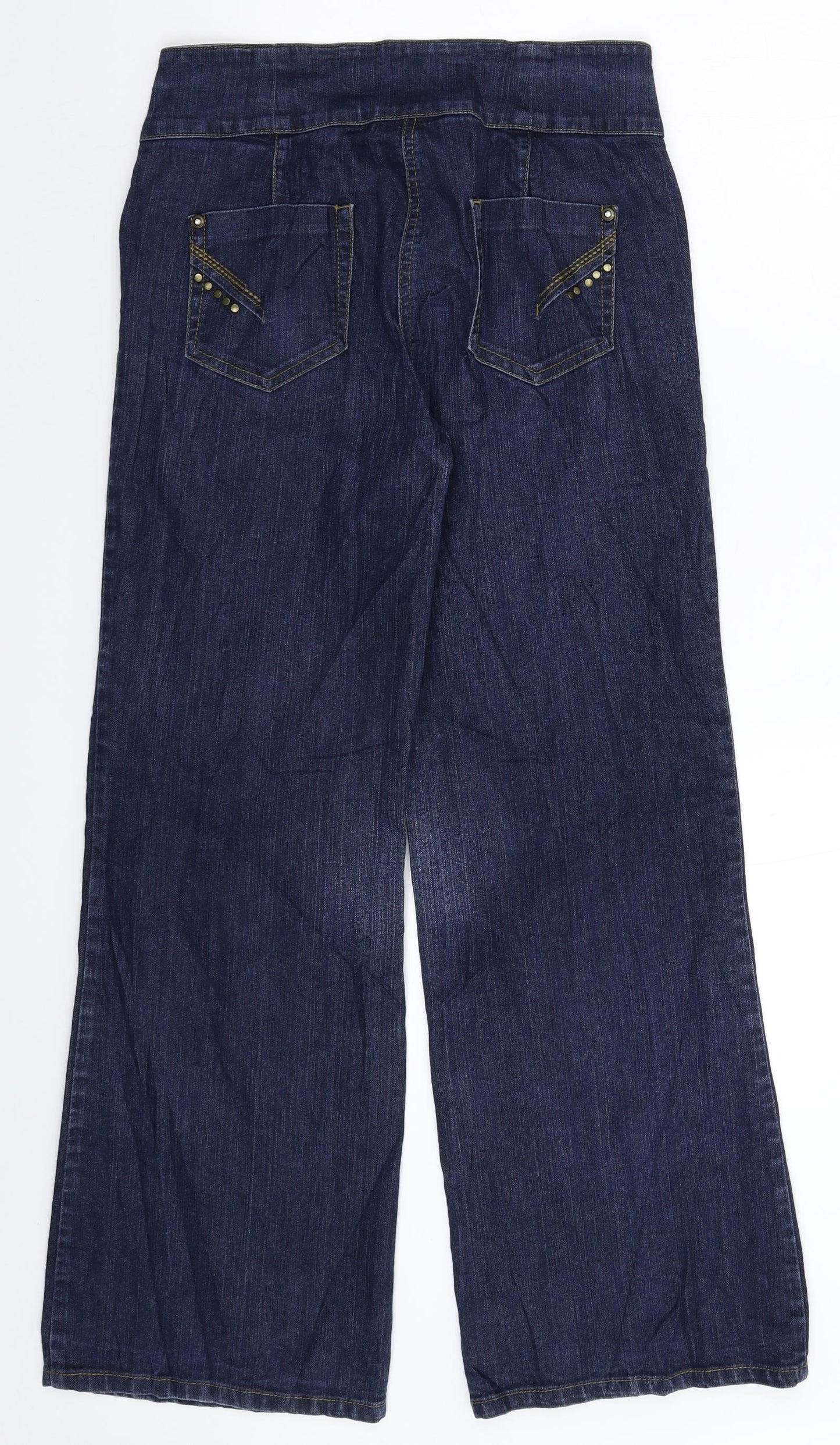 Wallis Womens Blue  Denim Wide-Leg Jeans Size 10 L28 in