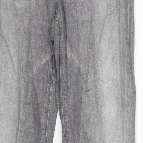 NEXT Womens Grey  Denim Flared Jeans Size 10 L33 in