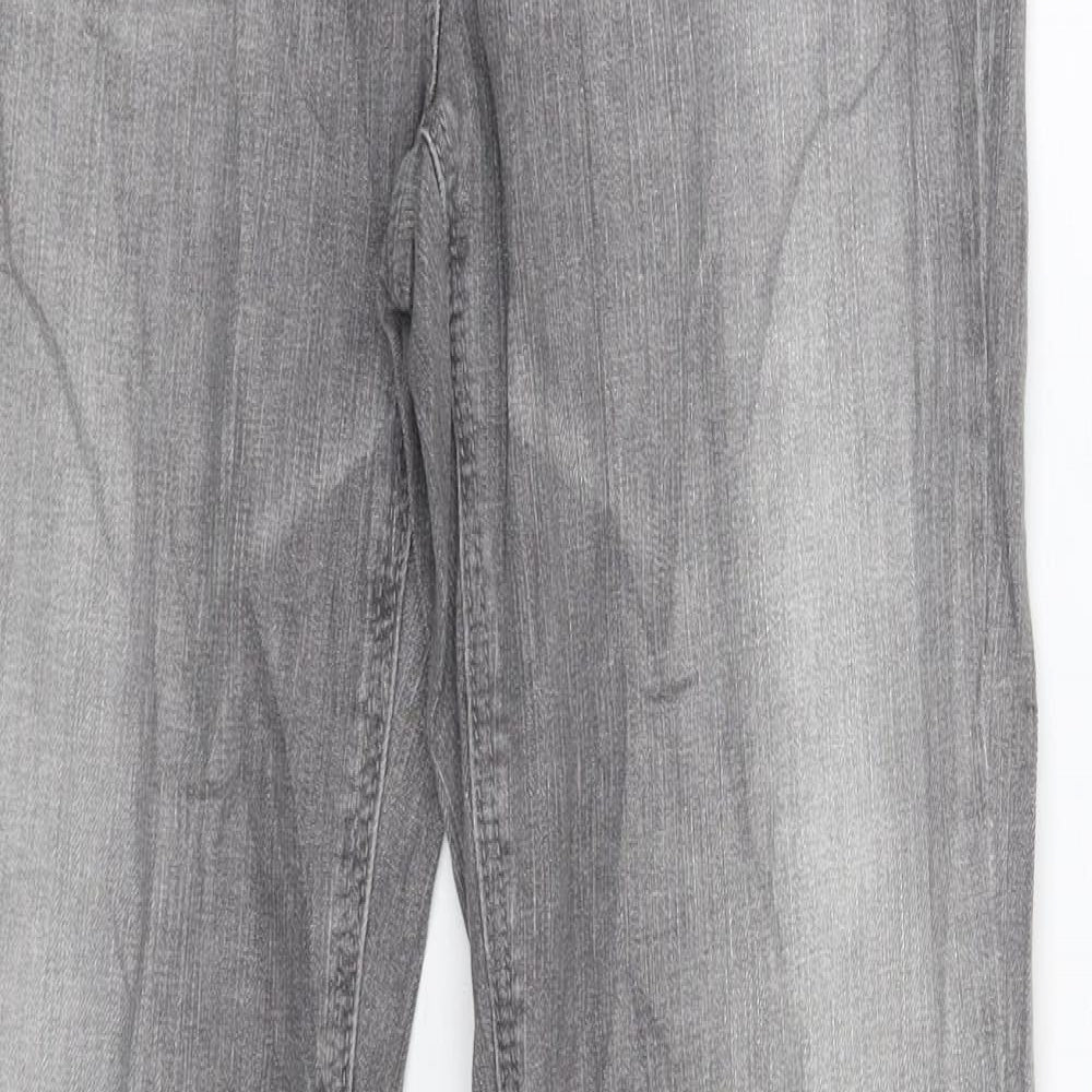 NEXT Womens Grey  Denim Flared Jeans Size 10 L33 in