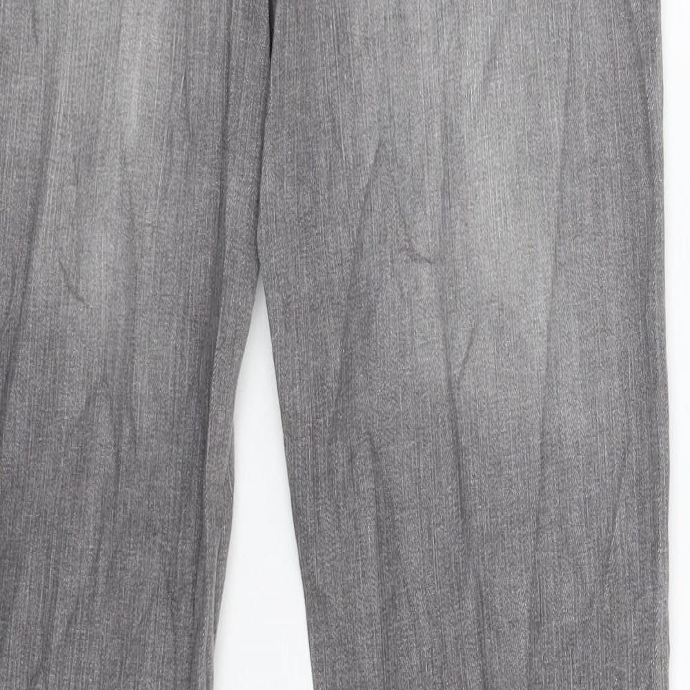 NEXT Womens Grey  Denim Flared Jeans Size 10 L33 in