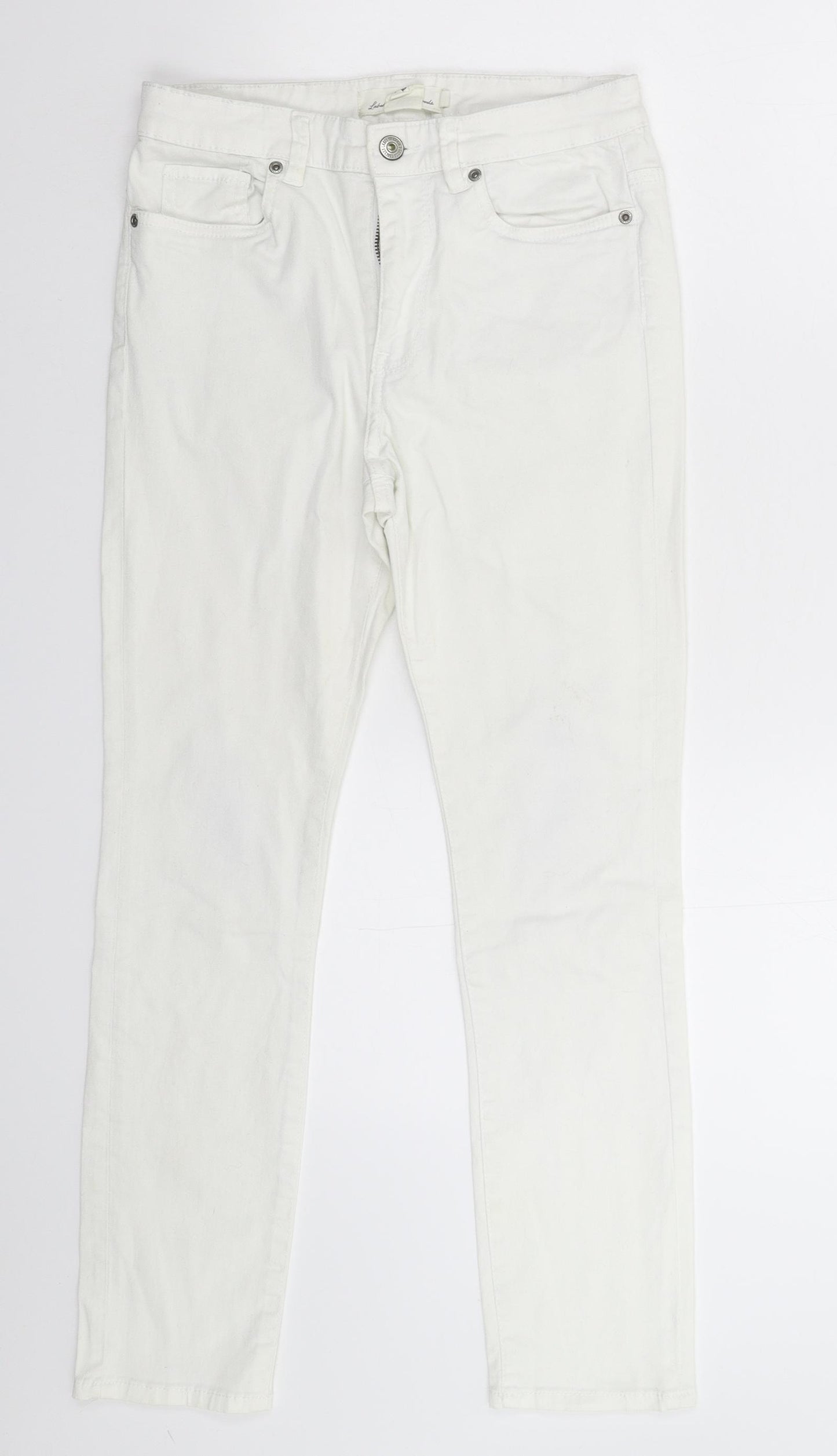H&M Womens White  Denim Skinny Jeans Size 10 L26 in