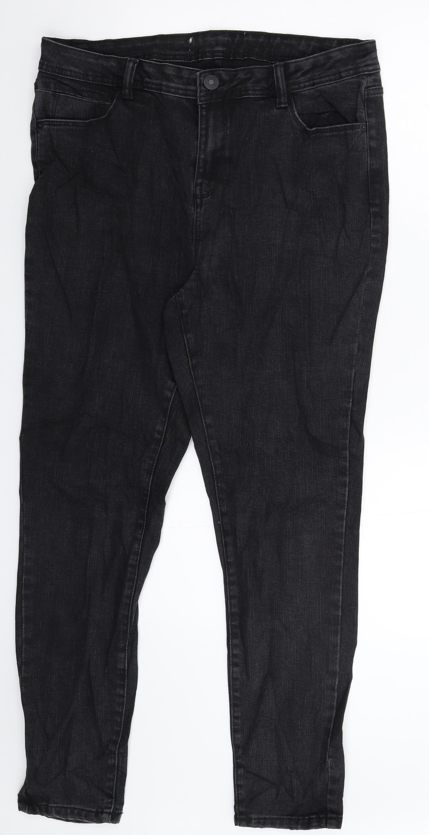George Womens Black  Denim Skinny Jeans Size 18 L29 in