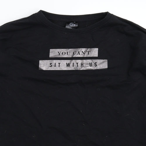Sinsay Womens Black   Pullover Sweatshirt Size XS