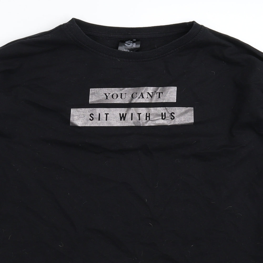 Sinsay Womens Black   Pullover Sweatshirt Size XS