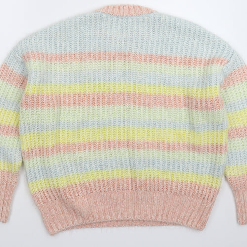 George Womens Multicoloured Striped Knit Pullover Jumper Size 18