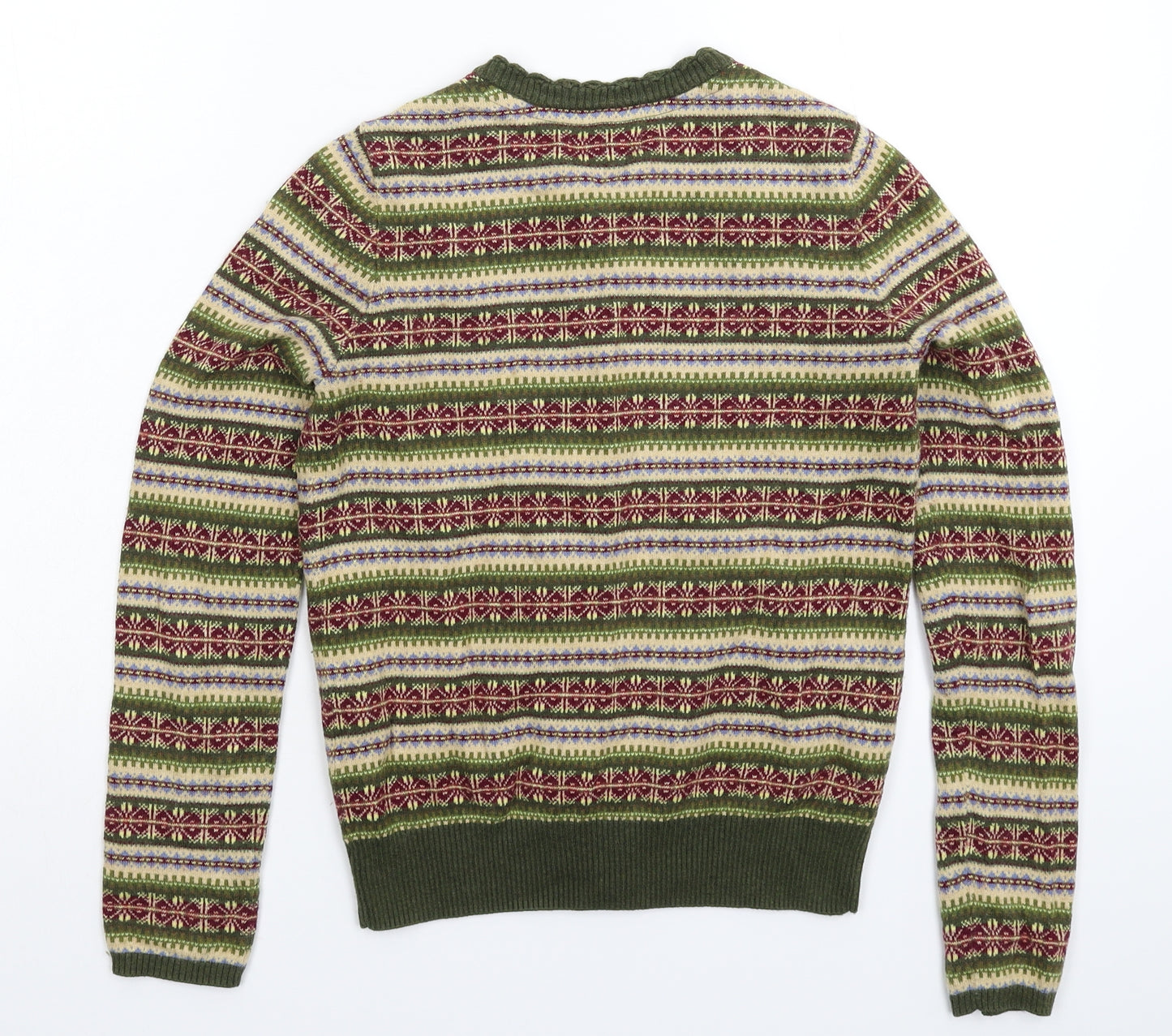 Elanda Womens Multicoloured Geometric Knit Cardigan Jumper Size S