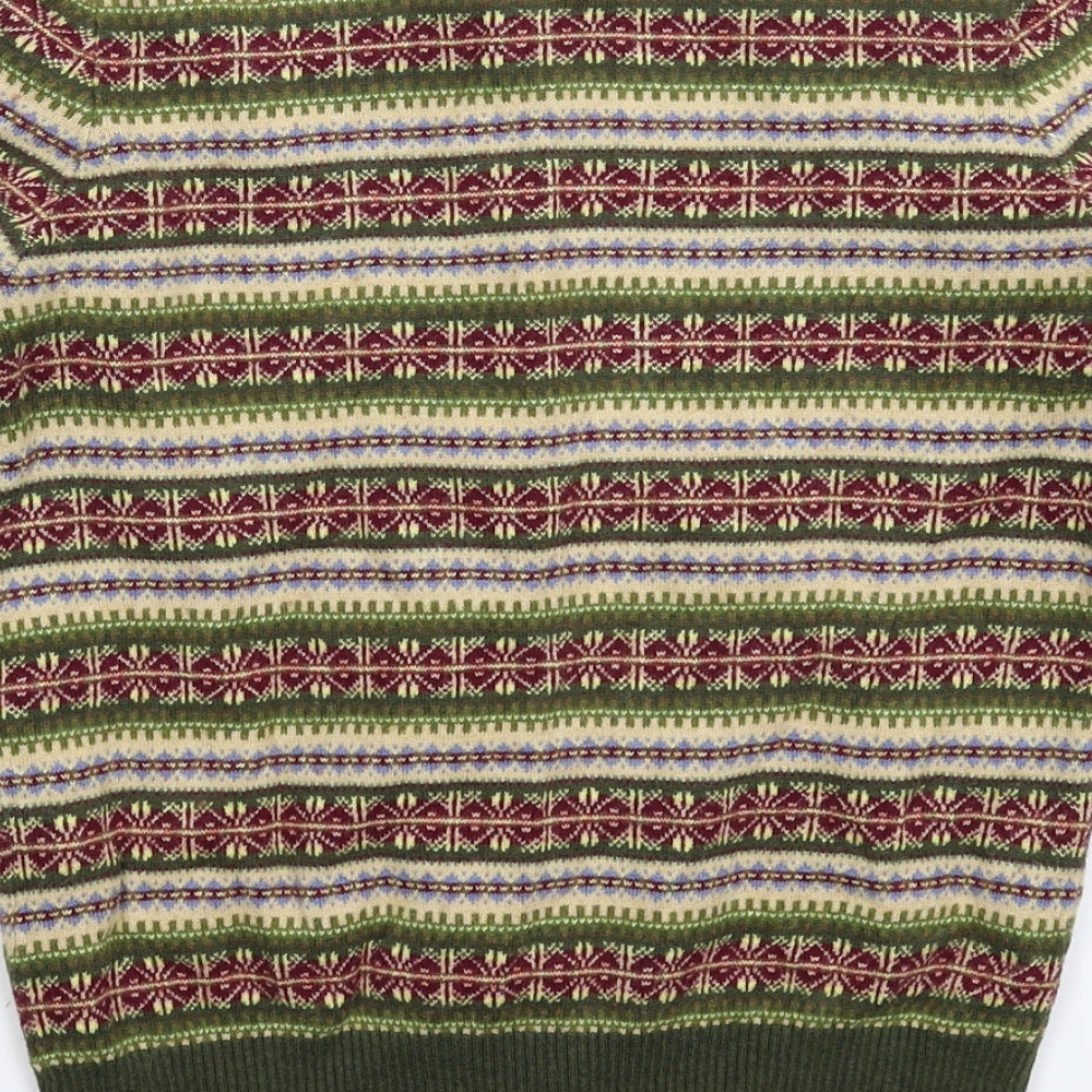Elanda Womens Multicoloured Geometric Knit Cardigan Jumper Size S