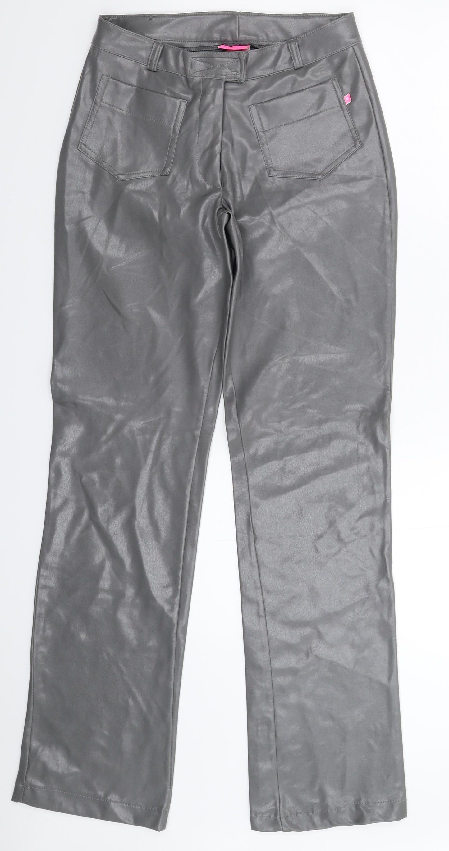 Pink Soda Womens Grey   Trousers  Size 10 L32 in