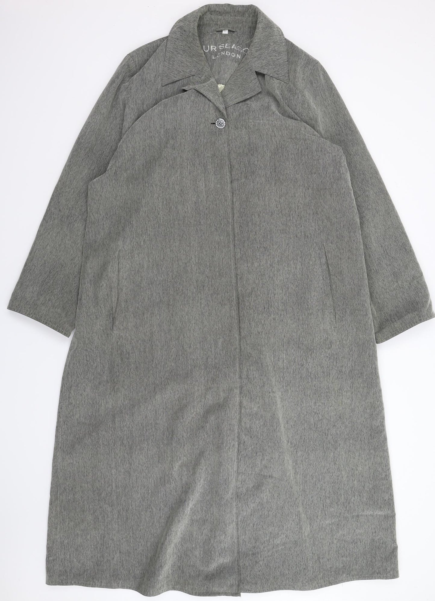 Four Seasons Womens Grey   Overcoat Coat Size L