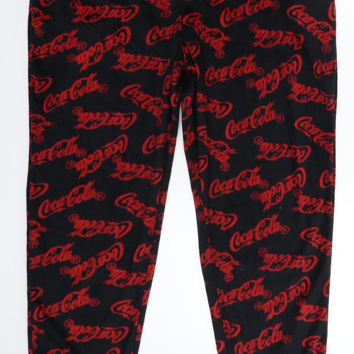 Primark Womens Black Solid Fleece Cami Pyjama Pants Size XL  - Coca-Cola