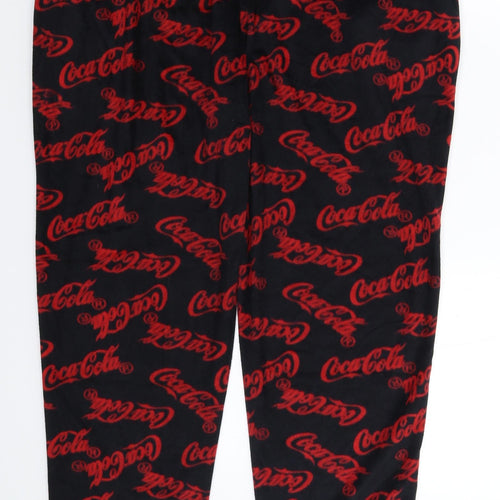 Primark Womens Black Solid Fleece Cami Pyjama Pants Size XL  - Coca-Cola