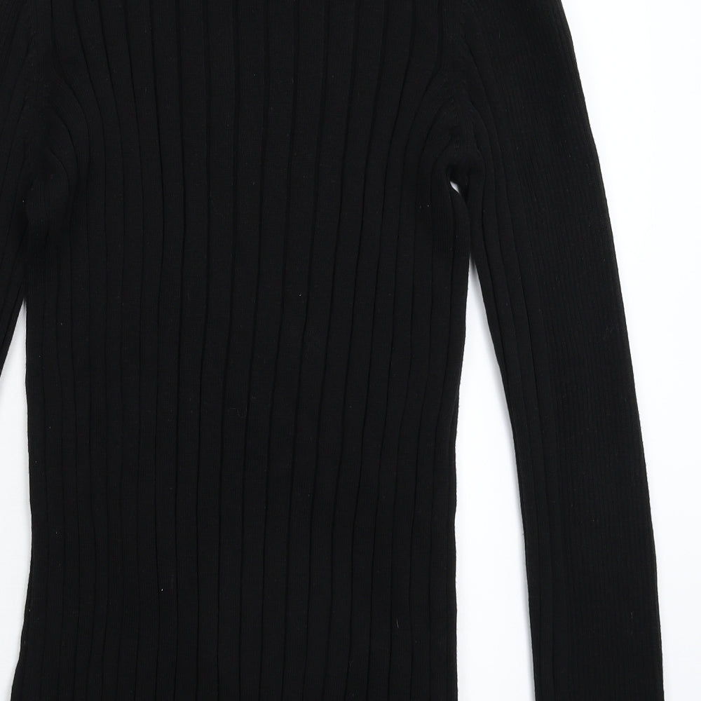 River Island Womens Black  Knit Pullover Jumper Size L