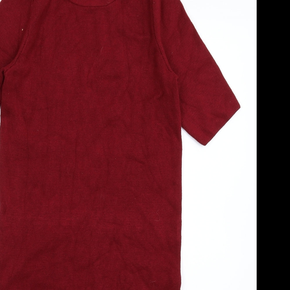 Dorothy Perkins Womens Brown  Knit Jumper Dress  Size 10