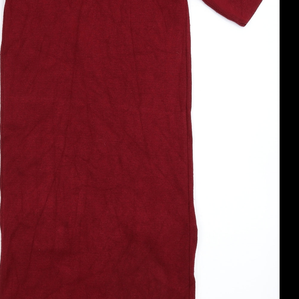 Dorothy Perkins Womens Brown  Knit Jumper Dress  Size 10