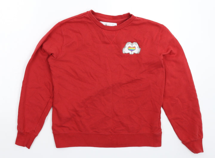 Disney Womens Red   Pullover Sweatshirt Size M