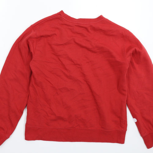 Disney Womens Red   Pullover Sweatshirt Size M