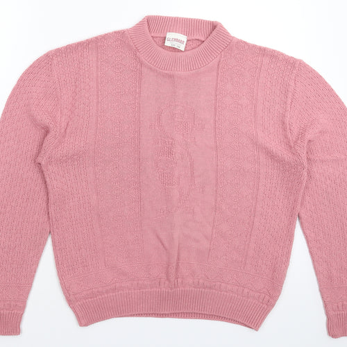 Glenbarr Womens Pink  Knit Pullover Jumper Size M
