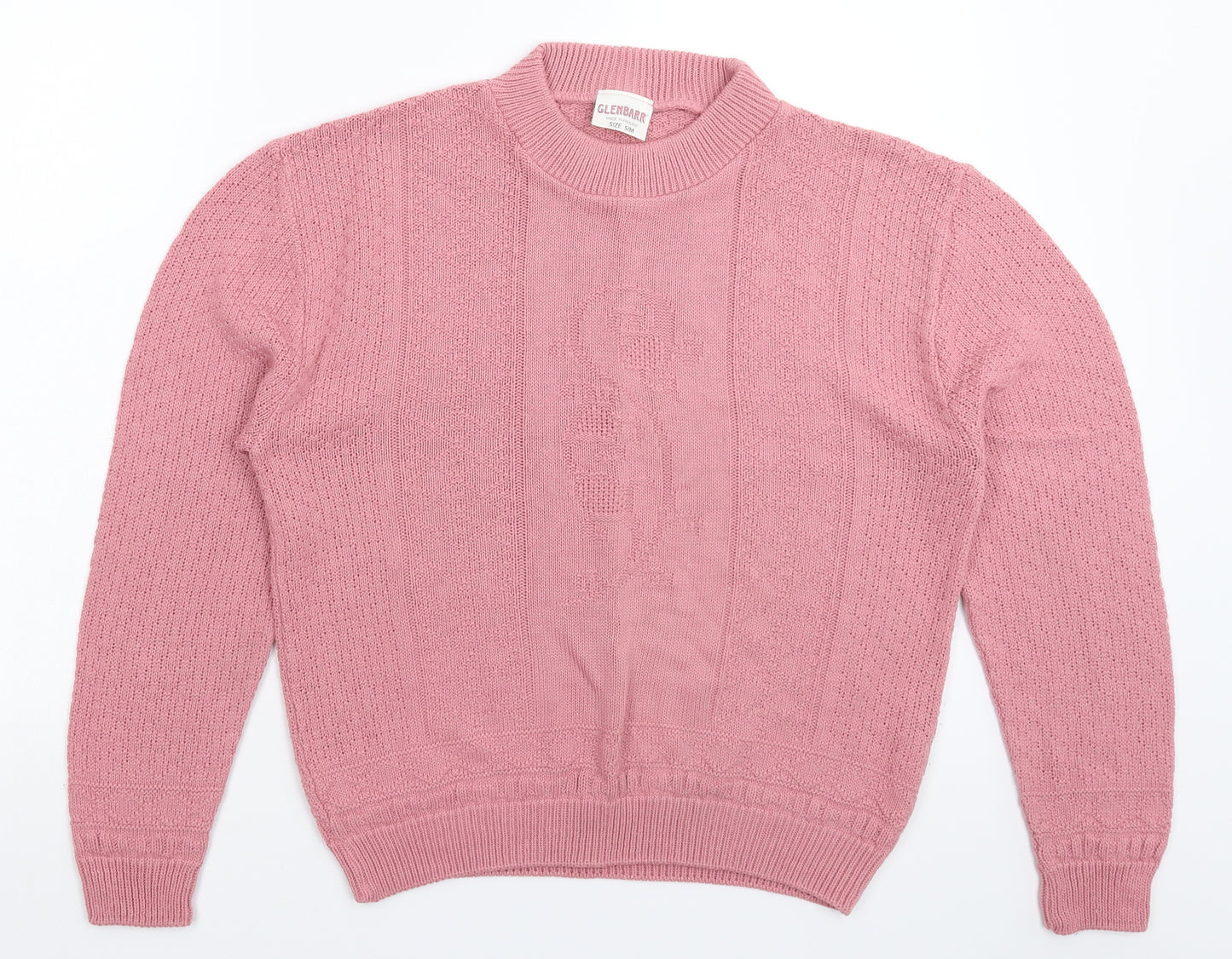 Glenbarr Womens Pink  Knit Pullover Jumper Size M