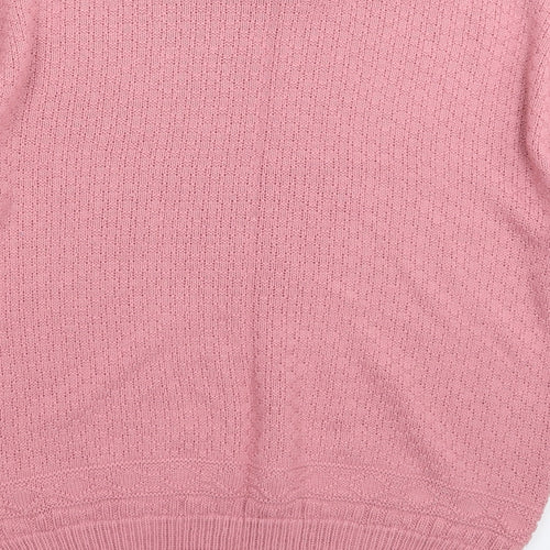 Glenbarr Womens Pink  Knit Pullover Jumper Size M