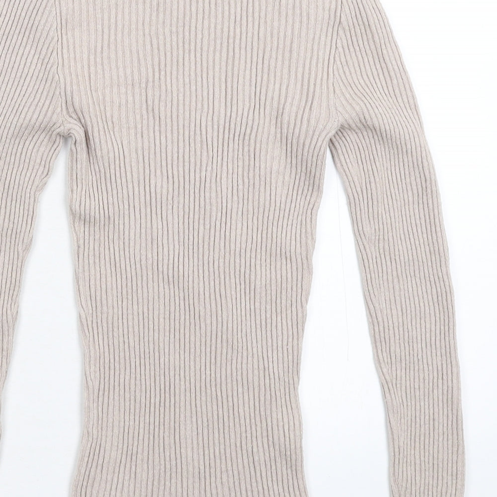 Preworn Womens Grey  Knit Pullover Jumper Size S