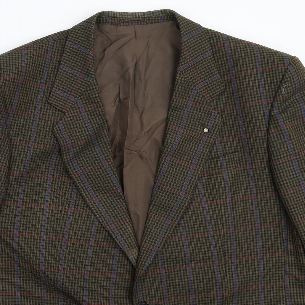 Bernhard Willhelm Mens Grey Check  Jacket Suit Jacket Size 40