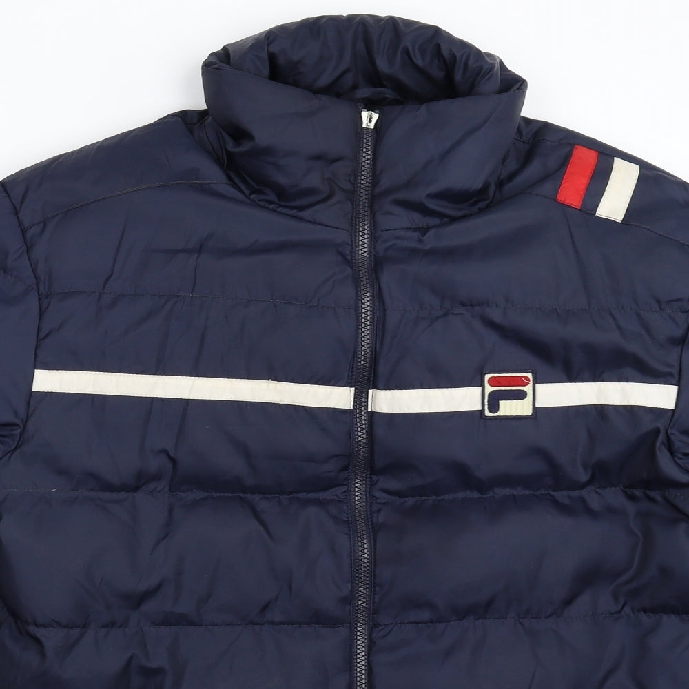 FILA Mens Blue   Puffer Jacket Jacket Size S