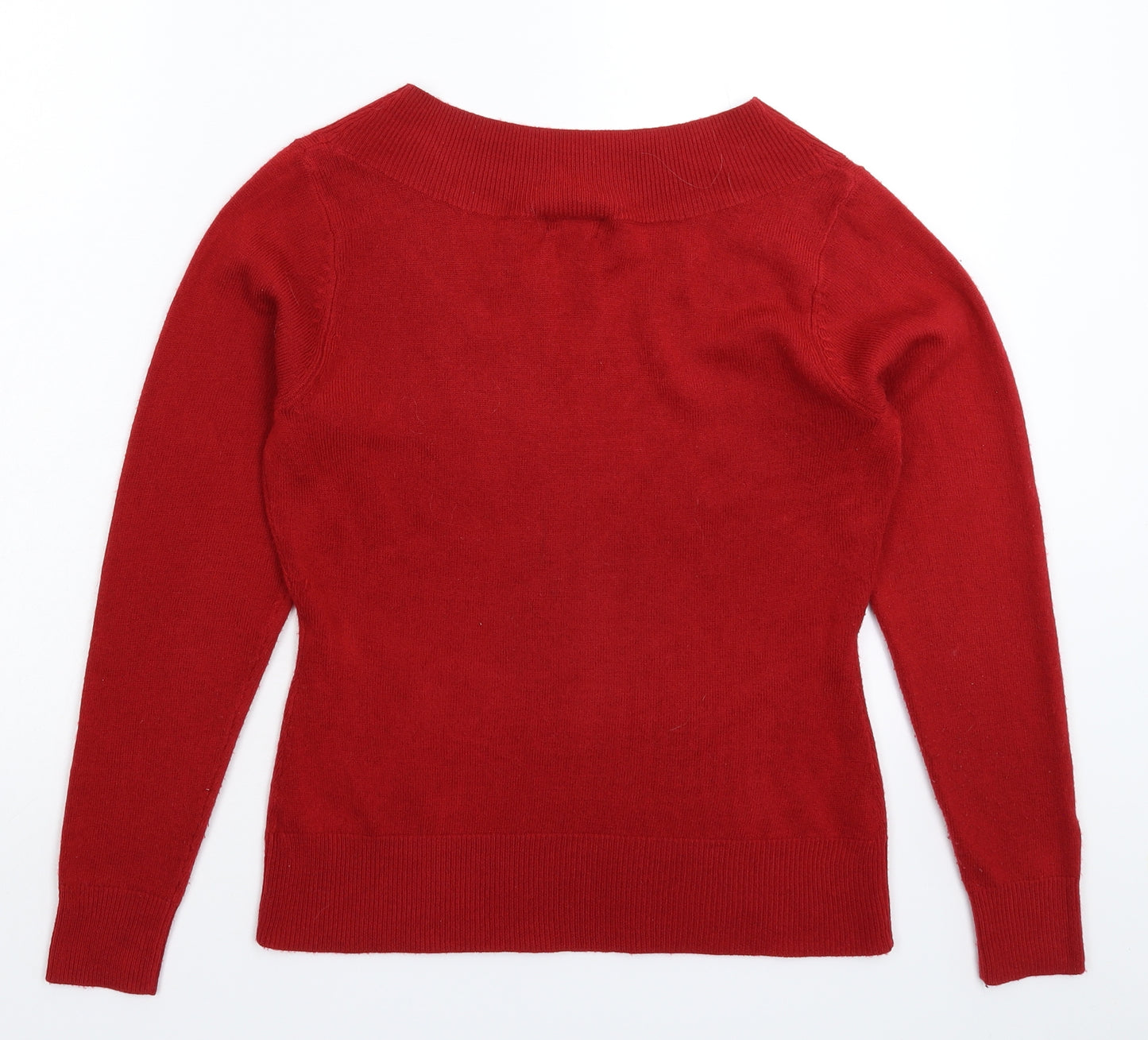 F&F Womens Red  Knit Pullover Jumper Size 12